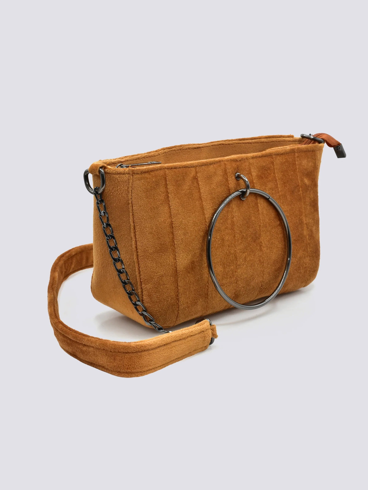 Women's Brown Ring Detail Crossbody Bag - image 1