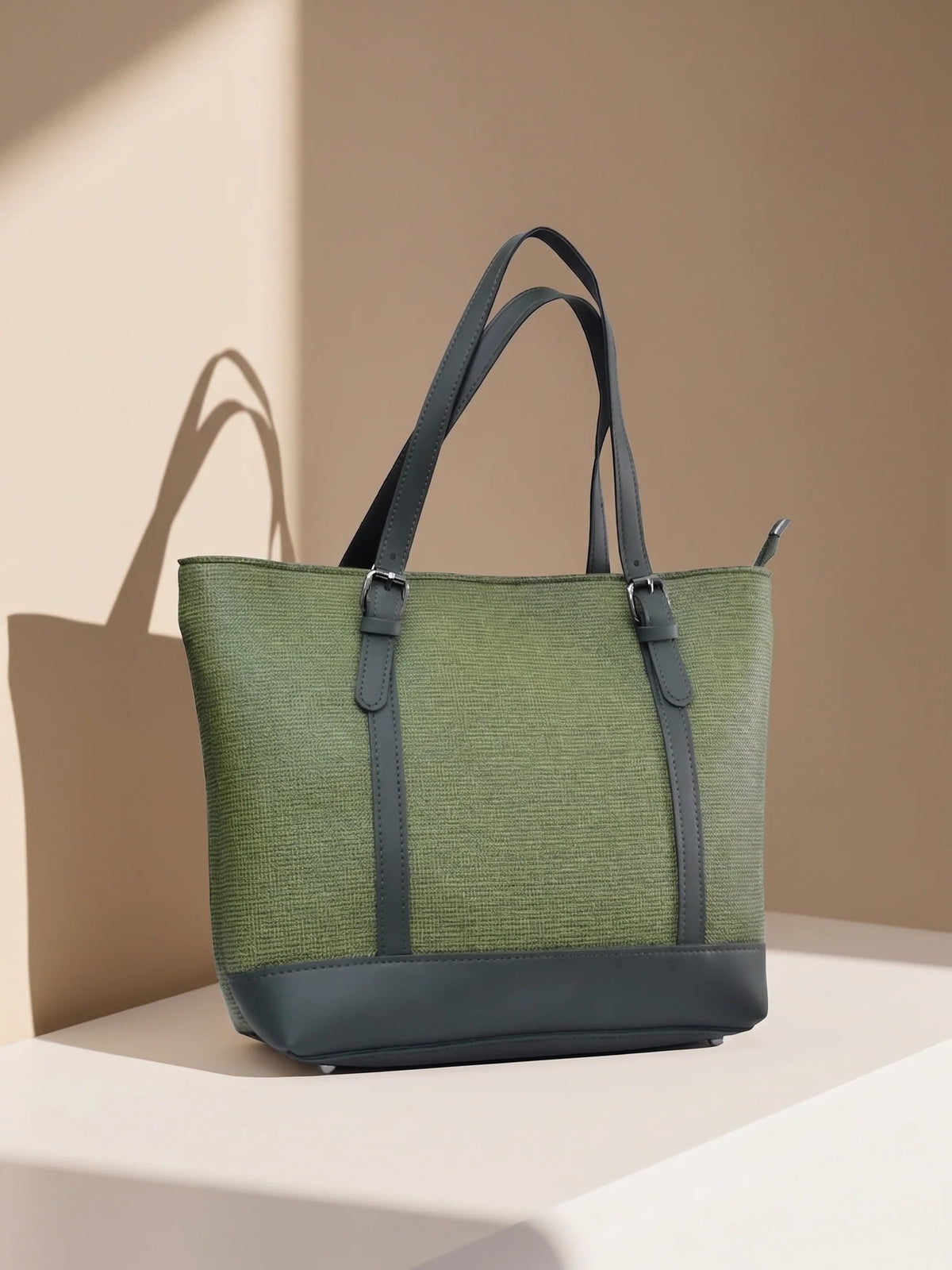 Women's Green Structured Tote Handbag - image 1