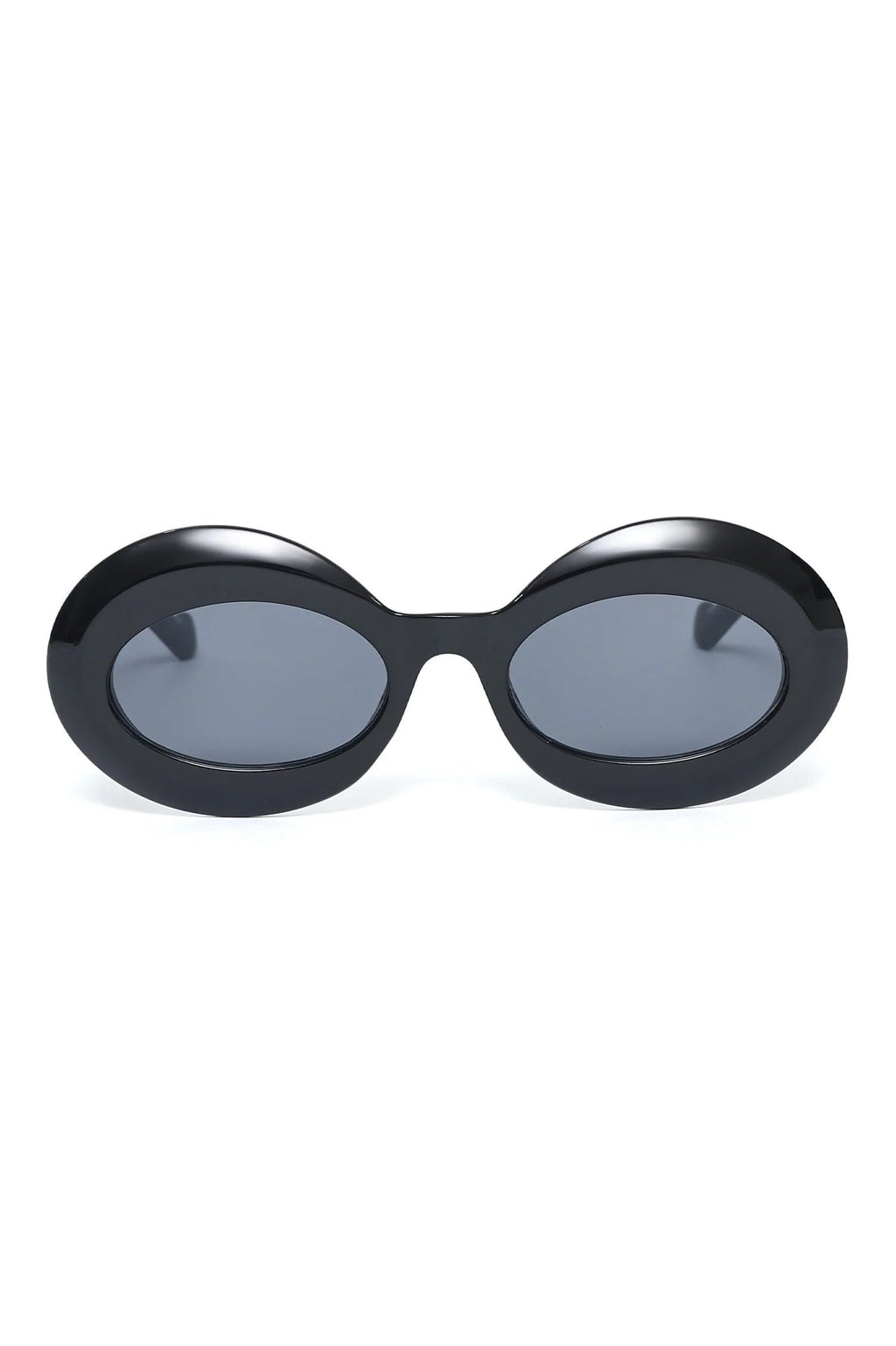 Women's Black Round Frame Sunglasses