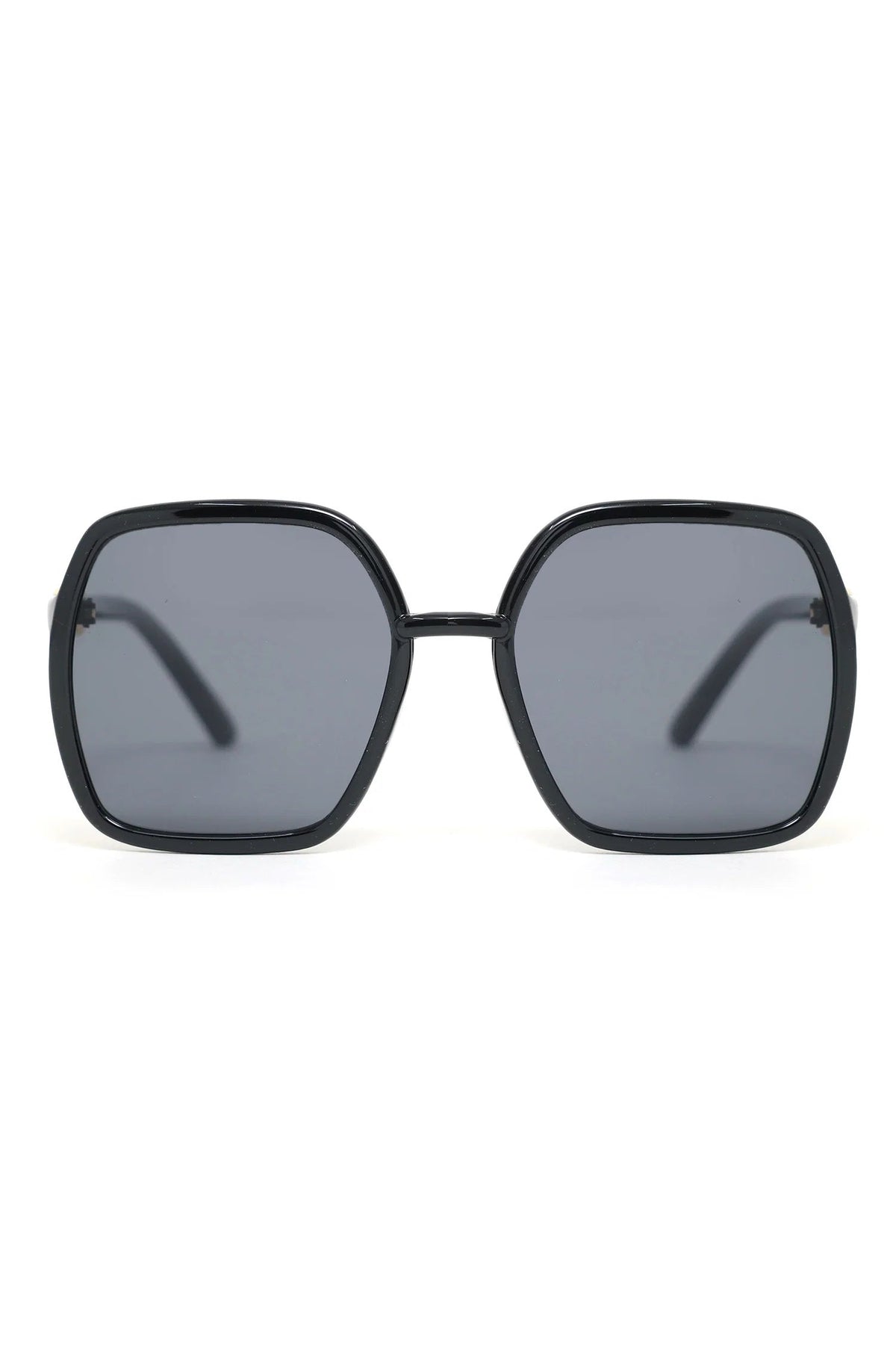 Women's Black Square Frame Sunglasses
