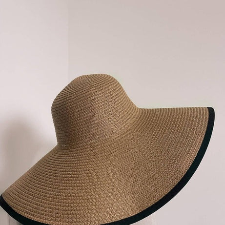 Women's Brown Wide Brim Sun Hat