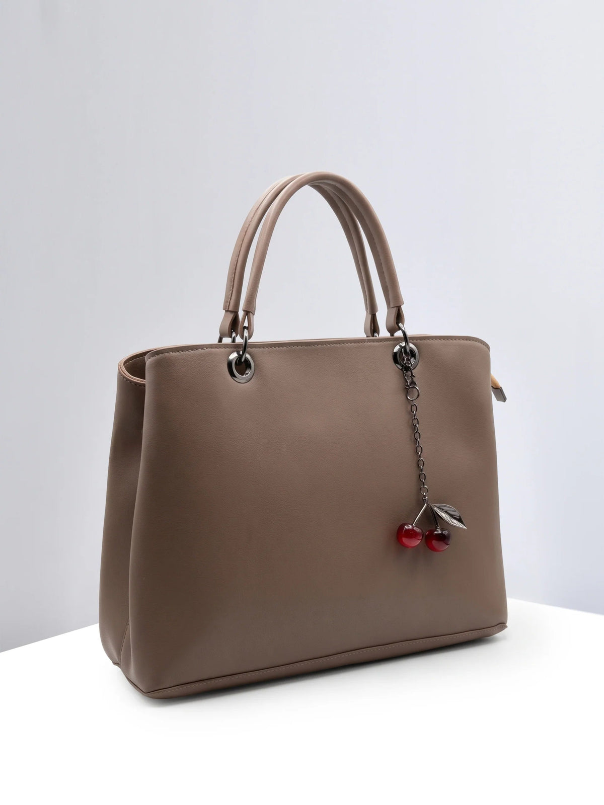 Women's Taupe Structured Shoulder Handbag - image 2