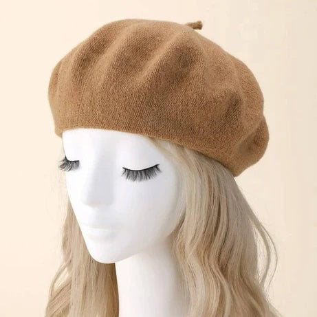 Women's Khaki Beret Hat