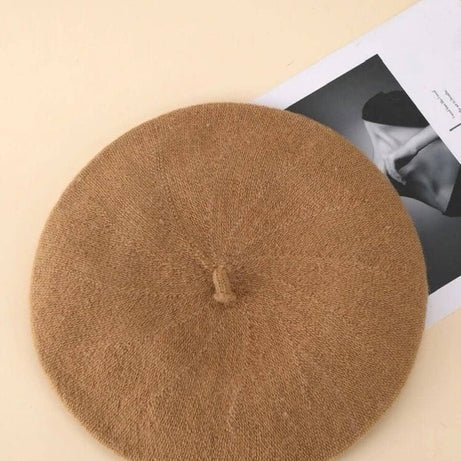 Women's Khaki Beret Hat