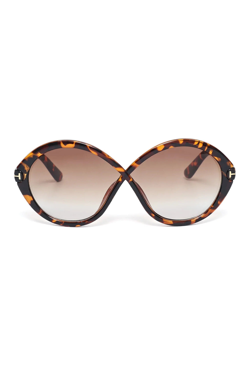 Women's Tortoiseshell Oversized Cat-Eye Sunglasses